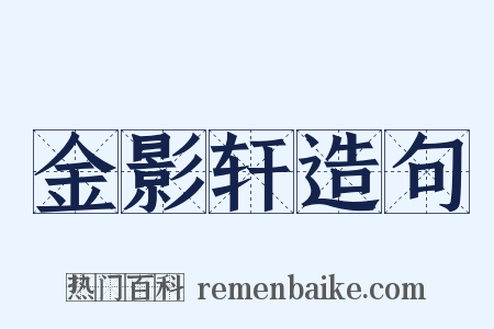 金影轩造句是什么意思的图片
